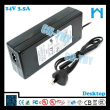 Настольный тип ac dc adapter 84w 24v 3.5a LED LCD CCTV и настольные устройства с CE FCC GS C-tick, UL / CUL